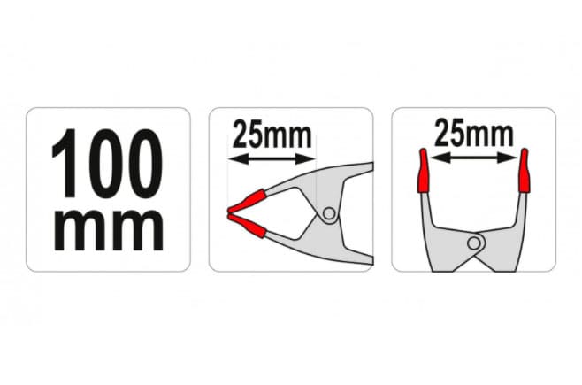 Струбцина пружинна металева YATO 100мм (YT-64276)