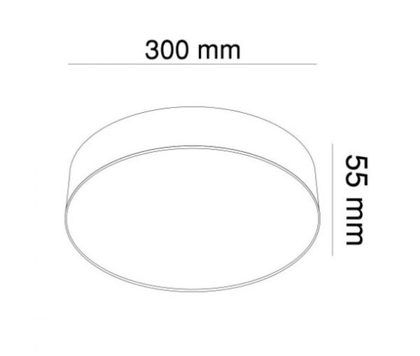 Точковий накладний світильник KLOODI KD-MONZA300 36W 3К WH IP44