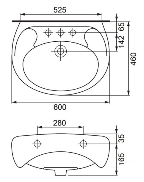  Cersanit Eco 2000 60x46 (K07-234)