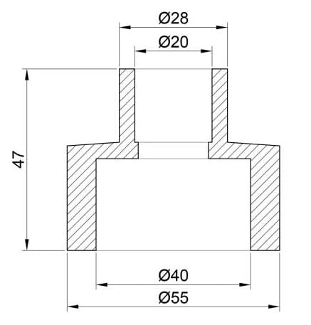 Муфта Alfa Plast PPR 40х20мм (APREDU4020X)