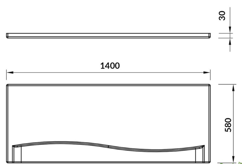 Панель для ванной Cersanit Virgo Nike 140x58см фронтальная (S401-027)