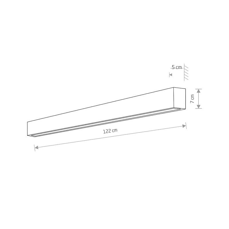   nowodvorski straight wall led graphite l (7560)