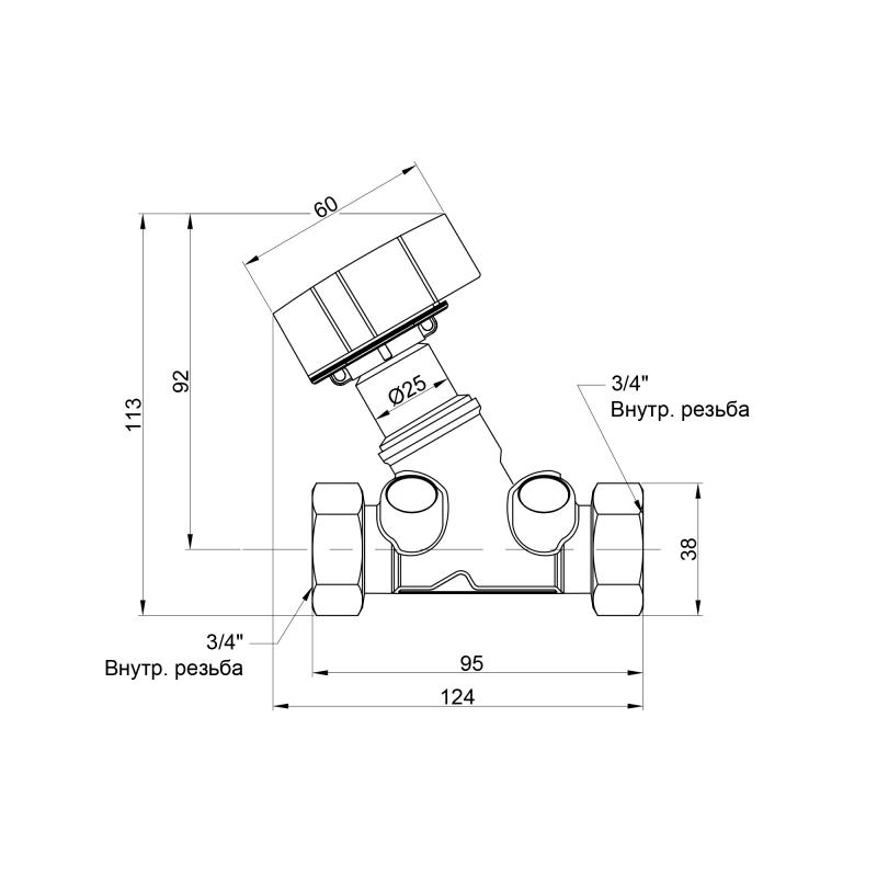 Балансировочный вентиль Icma 3/4" №C299 (92C299AE05)