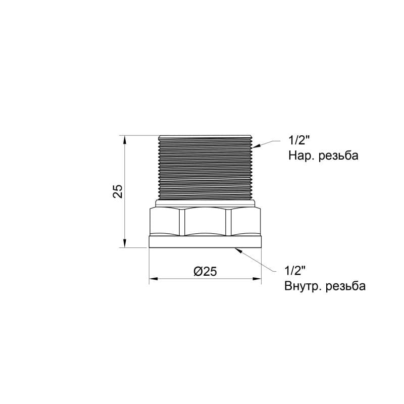 Переход SD Plus 1/2"х1/2" ВН (SD4091515)