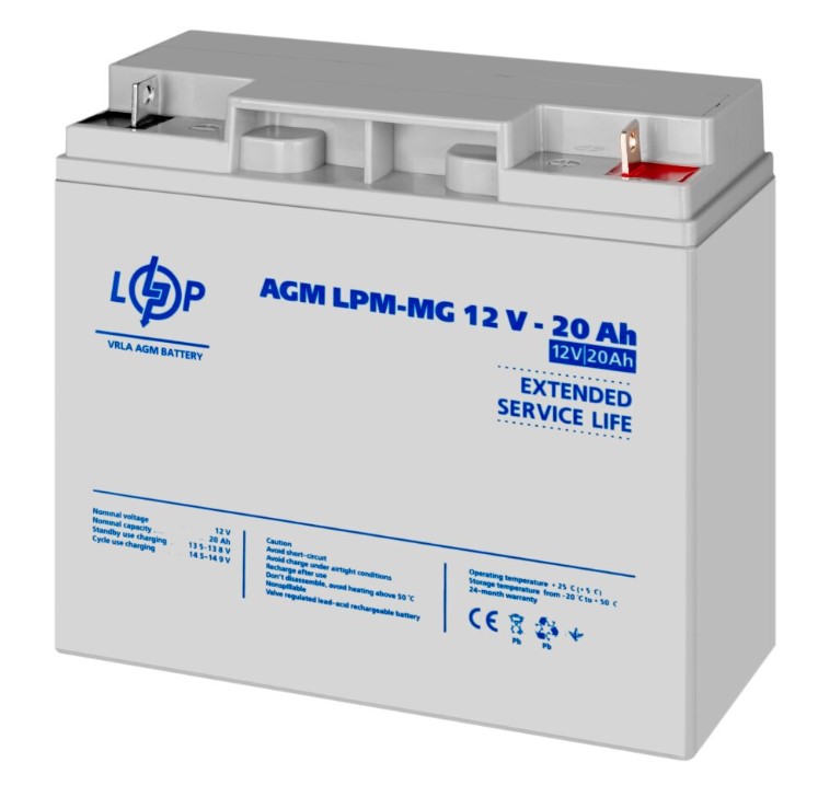 Акумулятор мультигелевий LogicPower LPM-MG 12V 20Ah (6556)