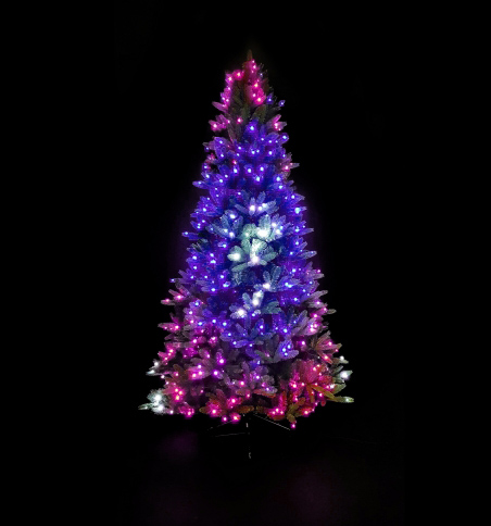 Фото умная гирлянда-ель twinkly smart led tree strings rgb 250, gen ii 1,5м (twt250stp-beu)