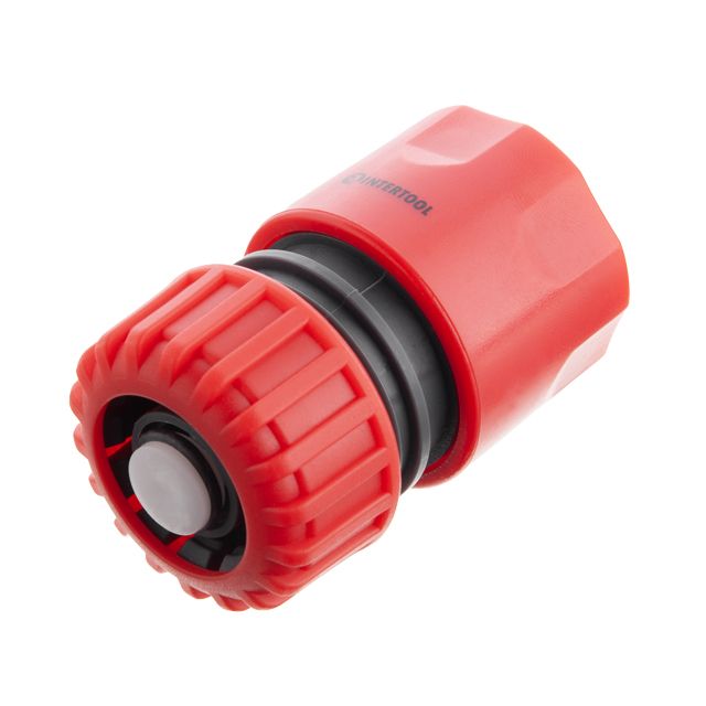 Конектор Intertool 3/4" с аквастопом для шланга 3/4" (GE-1021)