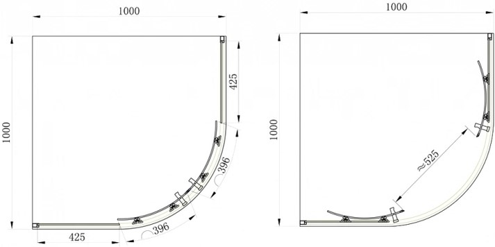 Душова кабіна Primera Frame 100x100x190см без піддону (SHQC51106)