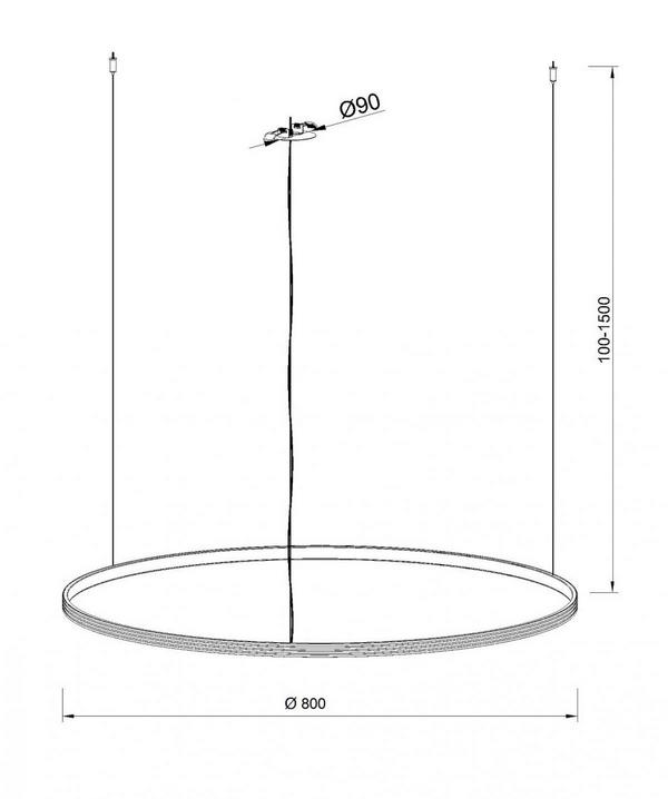 Стельовий світильник KLOODI RING GIZA ONE UP KD-RG ONE UP 800 48W