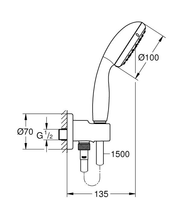 Душовий гарнітур Grohe New Tempesta (26406001)