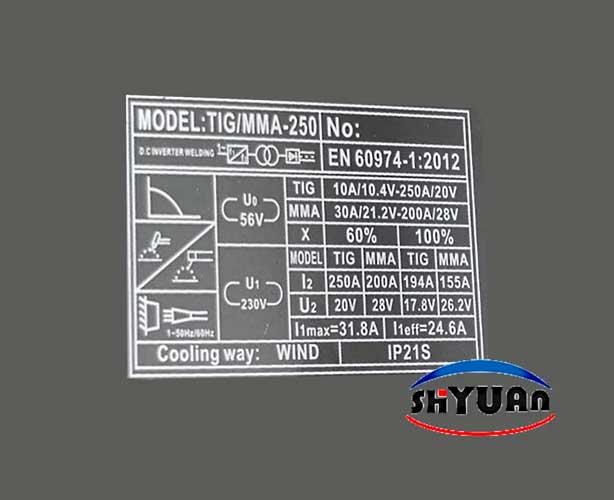    SHYUAN TIG/MMA 250A