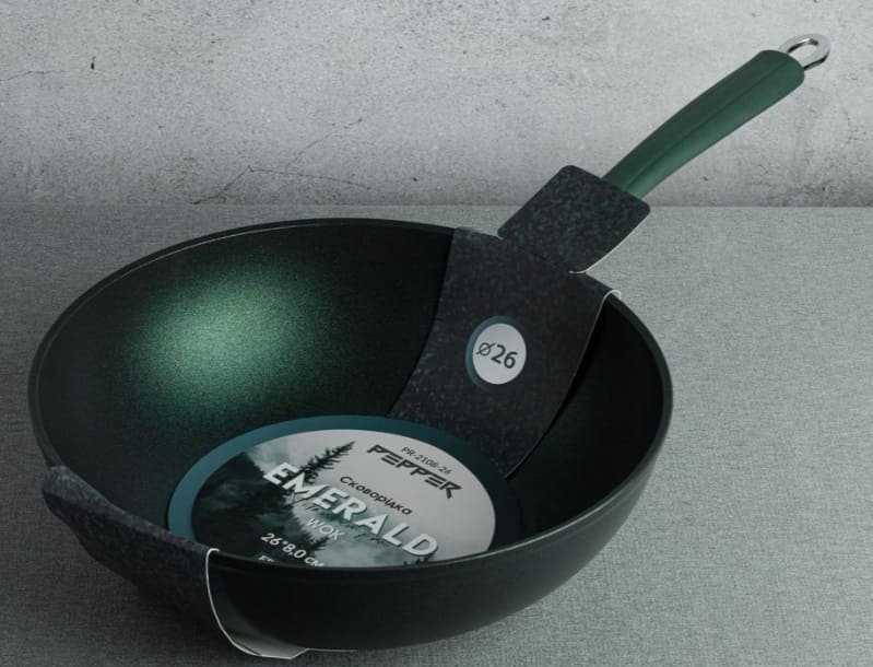 Пательня Pepper Emerald Wok Titanium Pro PR-2108-30 30x9см (113298)