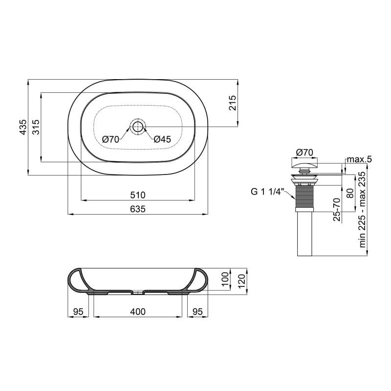 - Qtap Robin    63,5x43,5x12 (QT13113075W)