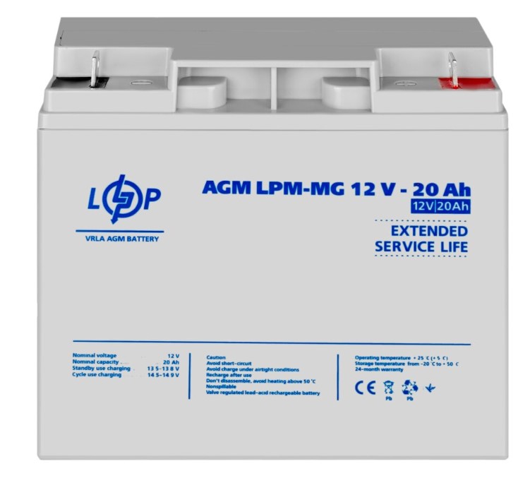 Акумулятор мультигелевий LogicPower LPM-MG 12V 20Ah (6556)