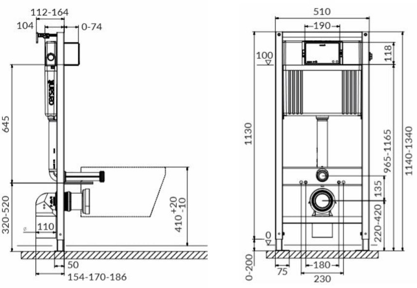   Cersanit Aqua 52 Pneu S QF Box (S97-062)