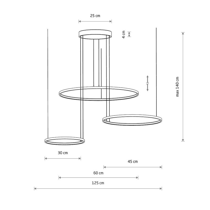 ϳ  Nowodvorski Circolo LED 4000K SH-60, 45, 30 (10867)