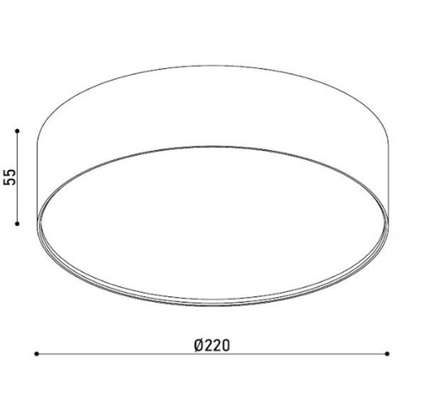 Точковий накладний світильник KLOODI KD-MONZA220 27W 4К WH IP44