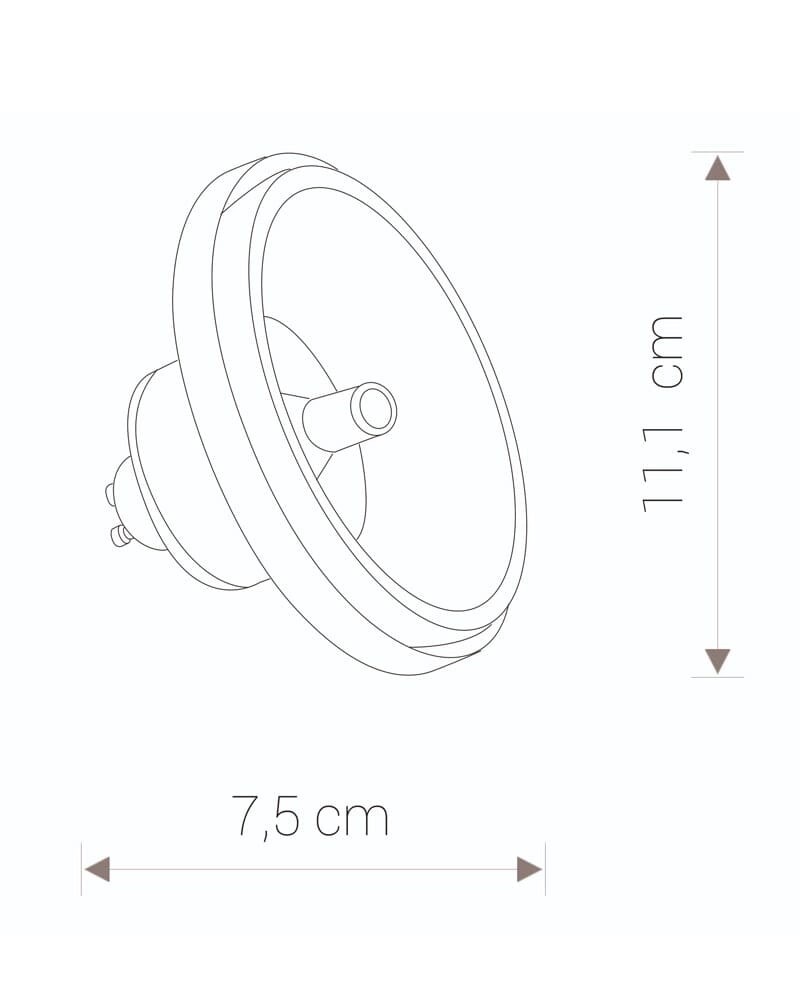 Фото лампа светодиодная nowodvorski reflector led cob 12w 3000k gu10 es111 angle 24 (9181)