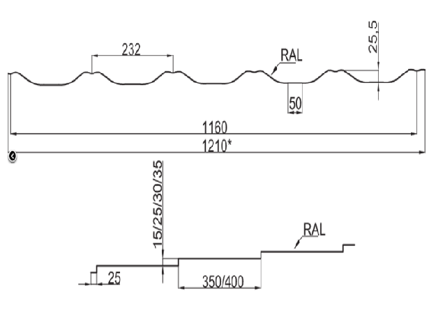  PE  0,45  15 RAL 3011