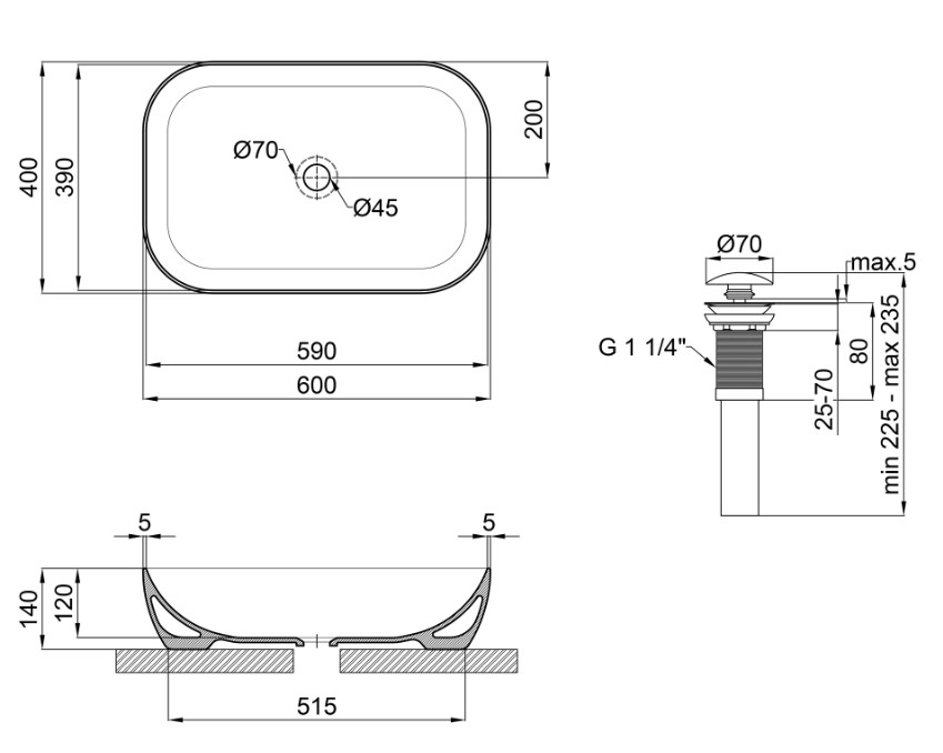 - Qtap Robin    61x40x14,5 (QT13112143PW)