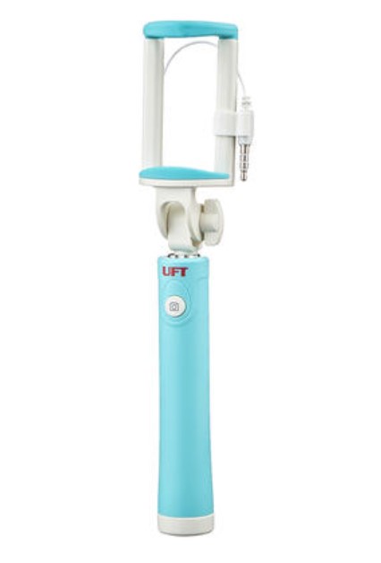 Фото монопод для селфи cо шнуром uft ss33 new-york selfie stick blue (uftss33blue)