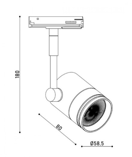 Трековий світильник KLOODI KD-5050/01-2L-BK Track чорний матовий