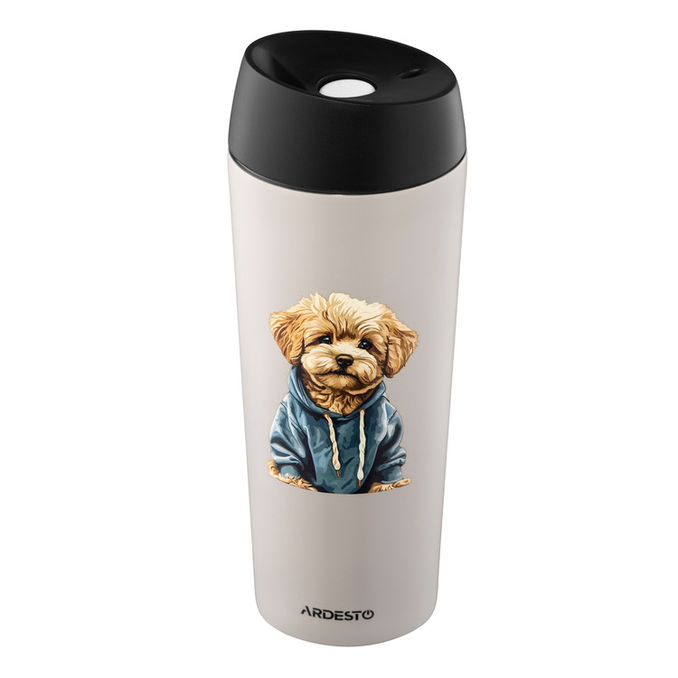 Термокухоль Ardesto Coffee Time Maltipoo 450мл бежевий (AR2645MP)