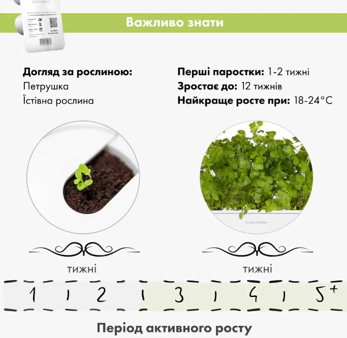 Змінний картридж до гроубоксу Click and Grow Петрушка (7359)