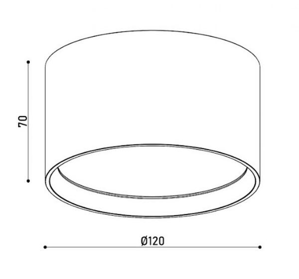    kloodi kd-rondo120 12w 3k wh ip20