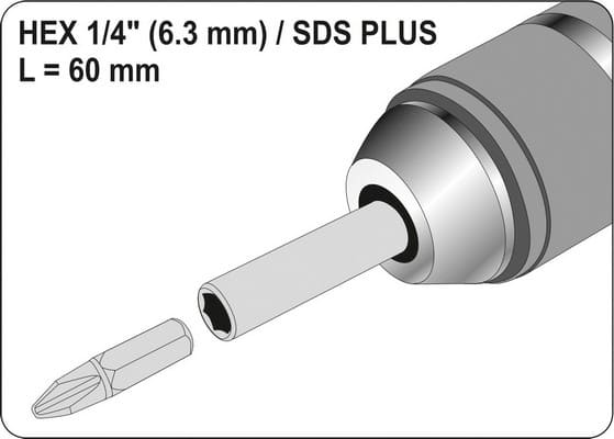    YATO SDS+ HEX 1/4" 60 (YT-04690)