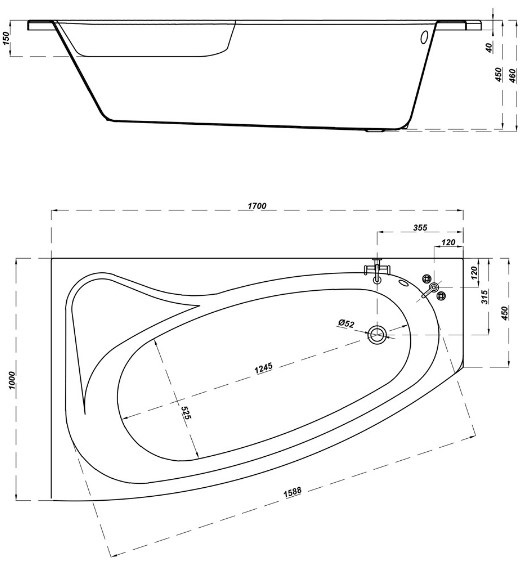   Cersanit Sicilia 170x100  (S301-097)