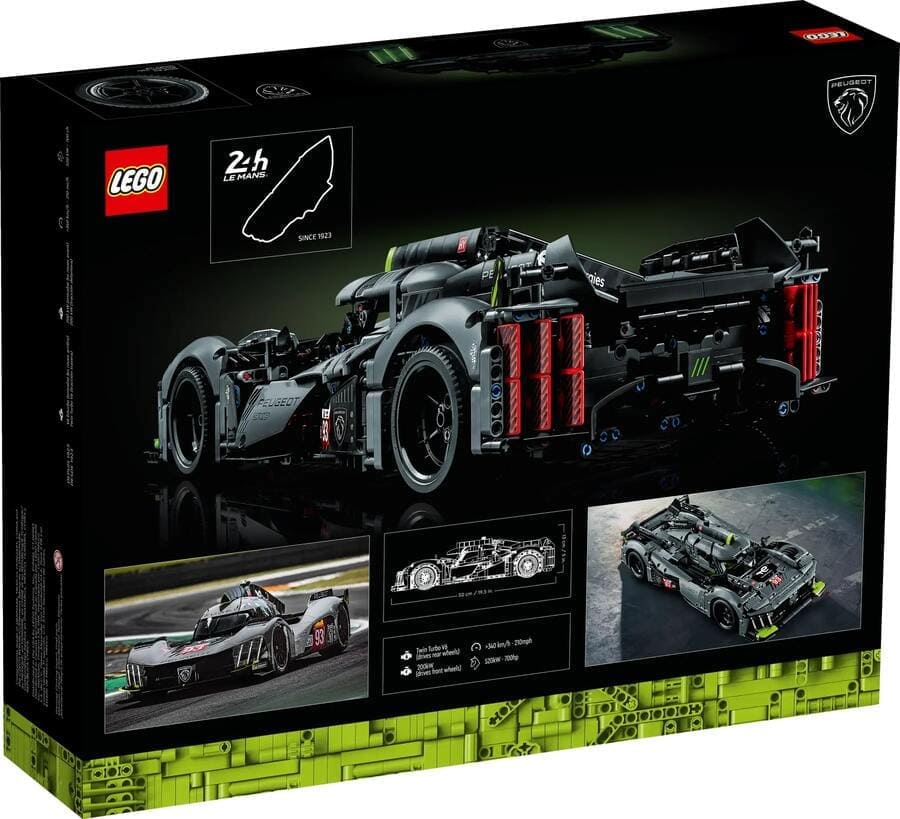 Конструктор Lego Technic Peugeot 9X8 24H Le Mans Hybrid Hypercar 1775 деталей (42156)