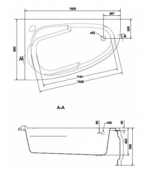 Панель для ванны Cersanit Joanna New 150x55см (S401-104)