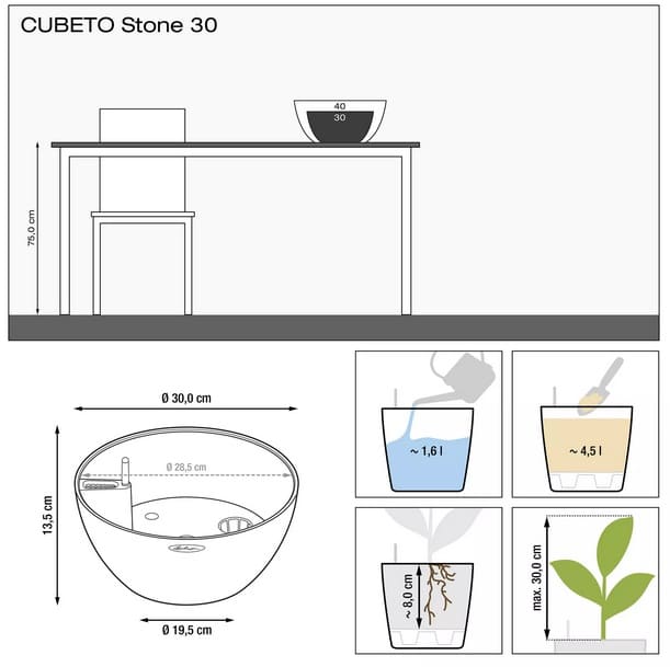   Lechuza Cubeto Stone 30   4.5 (13830)