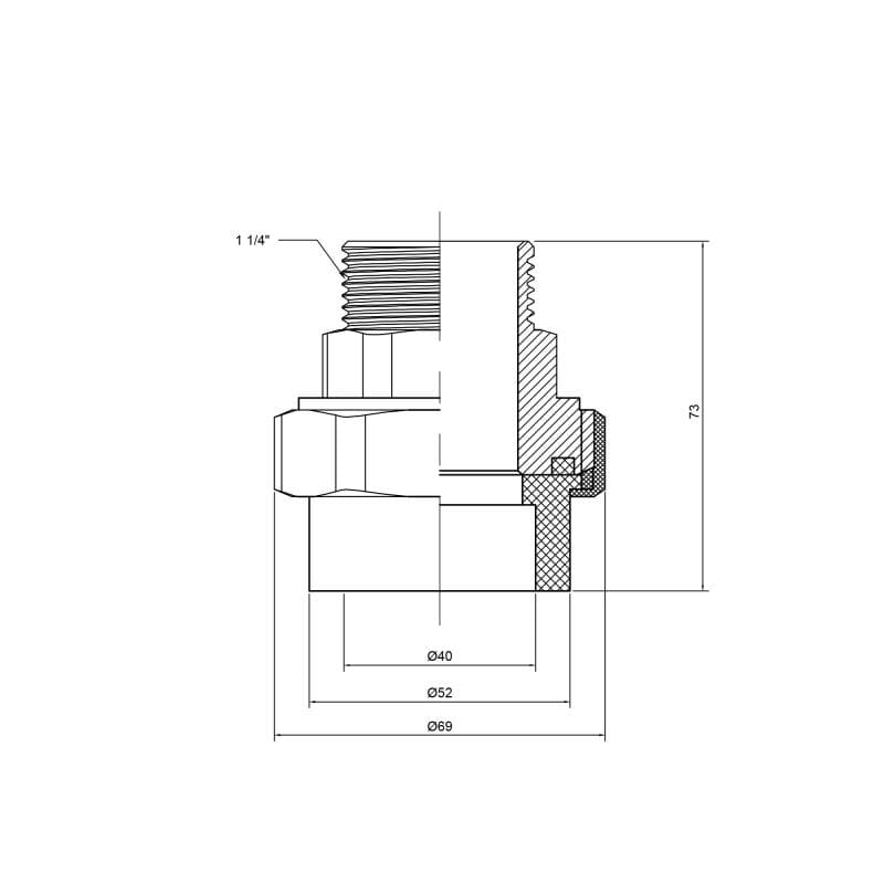 Зганяння Thermo Alliance PPR 40х1" 1/4 НР (DSI204)