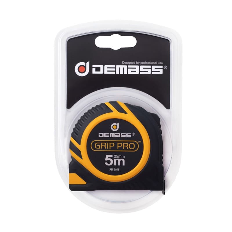 Рулетка вимірювальна Demass Grip Pro 5мx25мм (RR 5025)