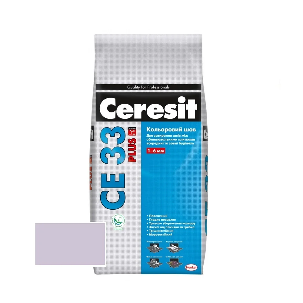 Суміш для заповнення швів Ceresit до 6 мм 182 фіолетовий CE33 Plus 2 кг