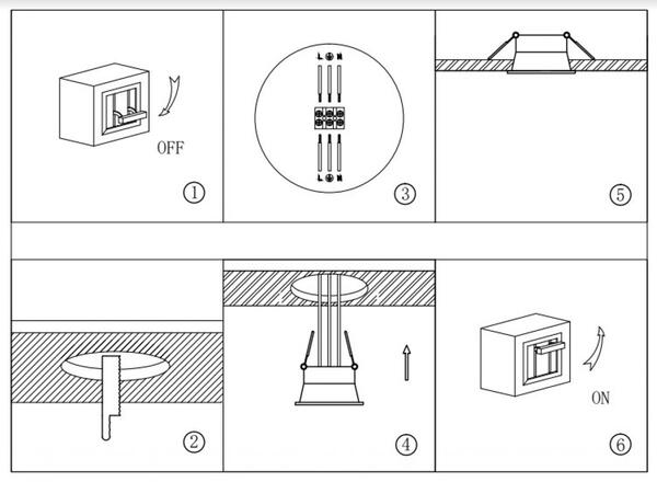     kloodi led kd-q040 7w 3 wh ip20