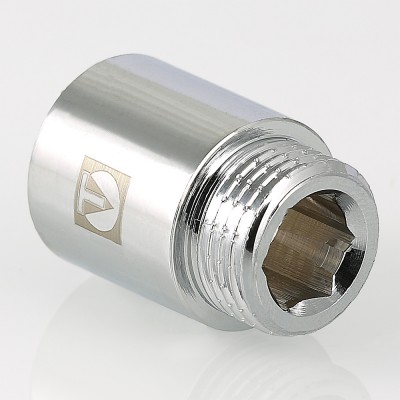 Удлинитель хромированный Valtec 1/2"х100 мм внутренняя/наружная VTr.198.C.04100