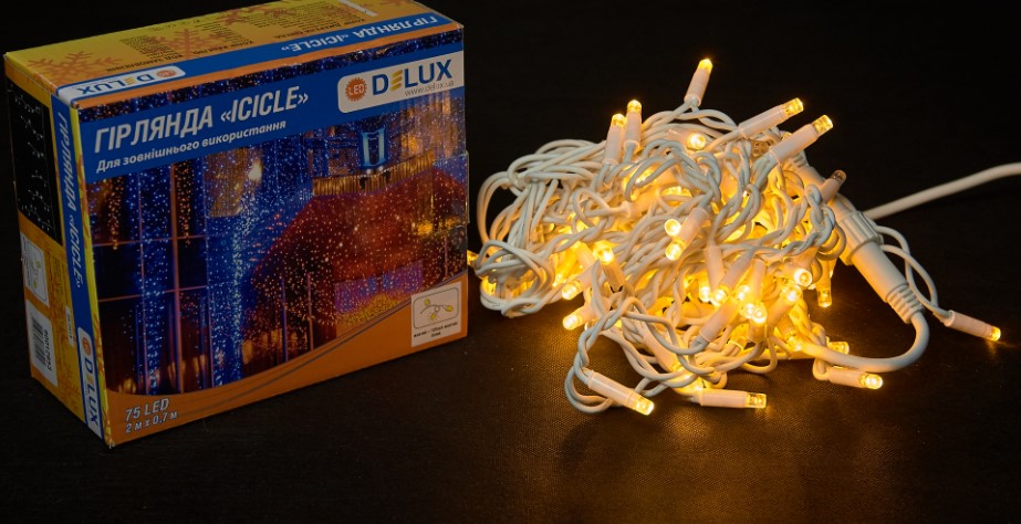    delux icicle 75led ip44 en  2x0.7 (90012953)