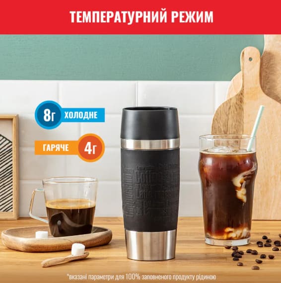 Термочашка Tefal Travel Mug Classic 360мл чорний (N2020210)