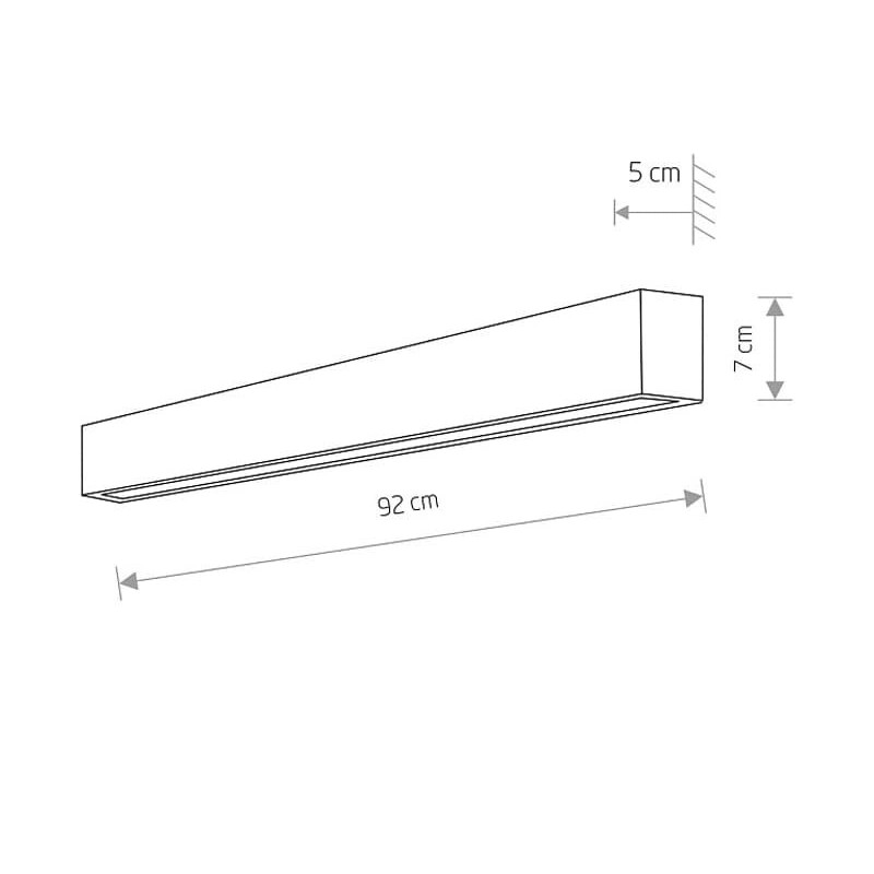 Світильник Nowodvorski Straight Wall Led Graphite M (7561)