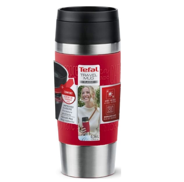 Термочашка Tefal Travel Mug Classic 360мл червоний (N2020410)