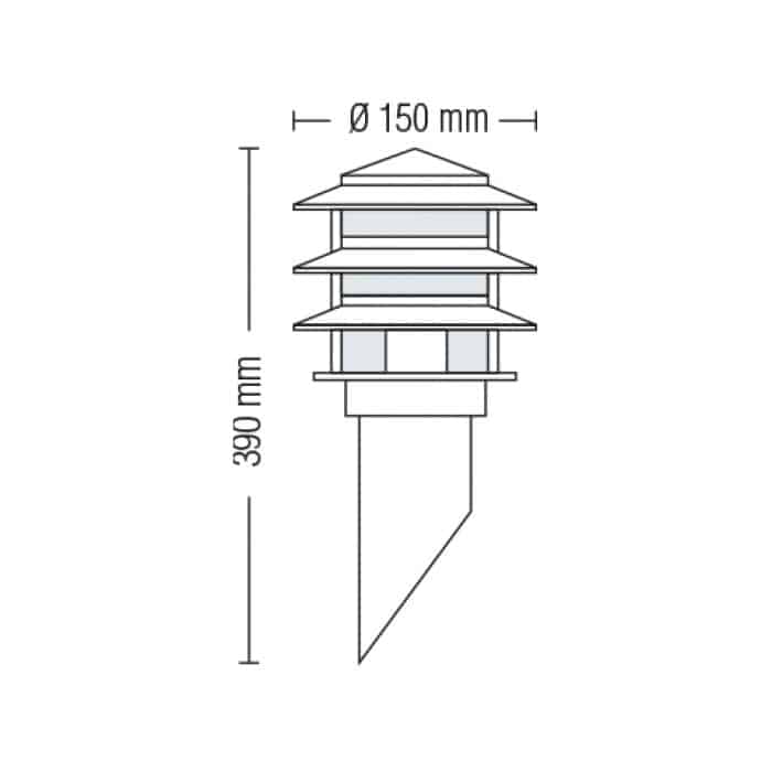 Светильник садово-парковый Horoz Electric KAYIN-1 (075-003-0001-010)