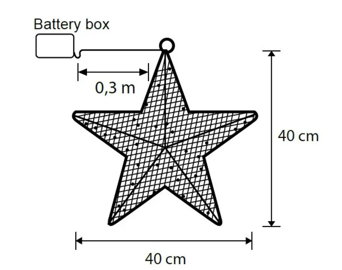 Фото звезда декоративная luca шампань d 40см 50led (8718861662665)