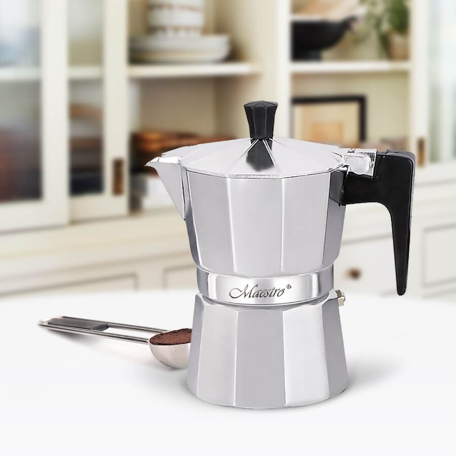 Фото кофеварка гейзерная maestro espresso moka 300мл на 6 чашек (mr-1666-6)