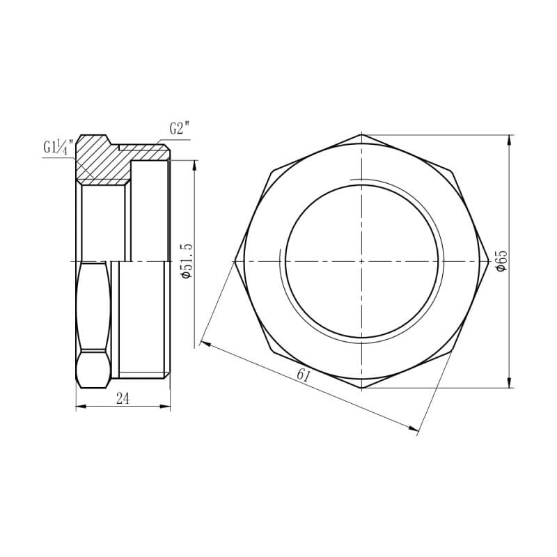 Футорка SD Forte 2"х1" 1/4 НВ (SF3745032)