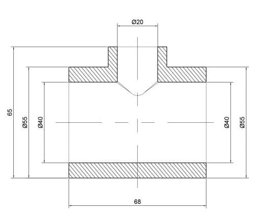 Тройник Thermo Alliance PPR 40х20х40мм (DSC104)