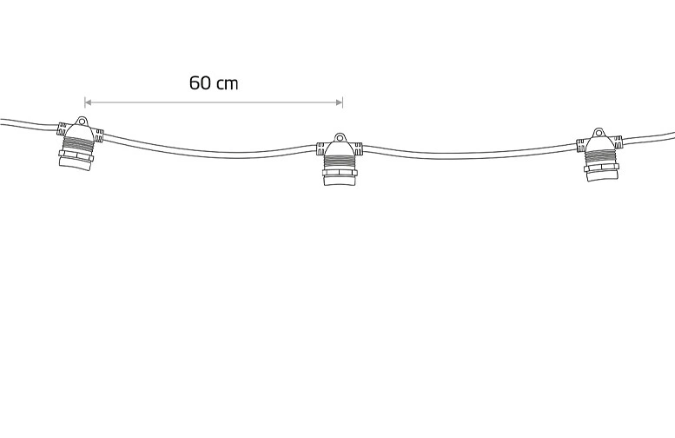 ó Nowodvorski Festoon Lights 15XE27 9M IP65 (7872)