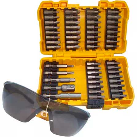 Набір біт і насадок DeWALT Torx, Philips, Pozidriv, магнітний тримач, 53 шт (DT71550)